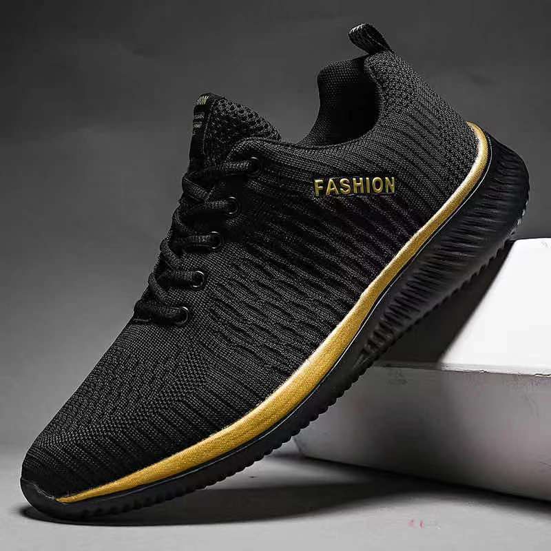 2020 spring new hot-selling couple sports shoes mesh fly-woven fitness casual lightweight running shoes