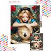 Diamond Mosaic Colorful Diamond Painting Alice In Wonderland Full Round Embroidery Cartoon Creative Hobbies Wall Decor