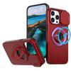 Luxury Magnetic Slide Camera Protection Case For iPhone 16 15 14 13 12 11 Pro Max Plus X XS XR 8 7 For Magsafe Ring Stand Cover