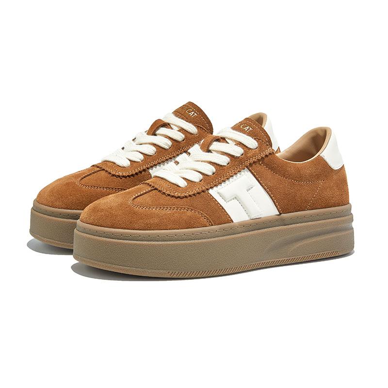 Fashion AIYUQI Women Sneakers Shoes 2025 New Flat Genuine Leather Female Virtue Training Shoes Large-Size Casual Skateboard Shoes Female