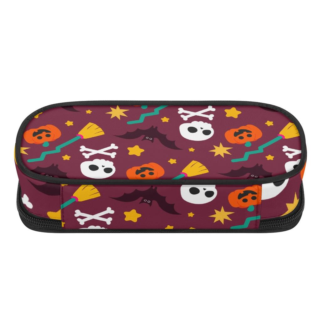 Pencil Pouch Large Capacity 300D Polyester Smooth Zipper with Mesh Storage Layer Removable Divider and Pen Holders for Boys Girls