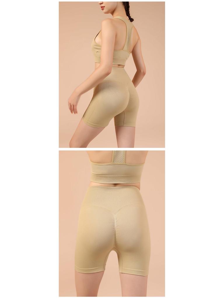Shorts de Yoga Sans Coutures Taille Haute Ventre Plat