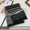 Retro Red Green Print Fashion Winter Women Knit Scarf Headscarf Casual Preppy Scarve Lady Mujer Wrap Shawl Korean New Christmas