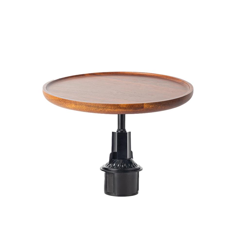 Universal Tesla Car-Mounted Rotating Wood Table for Vehicle Interiors