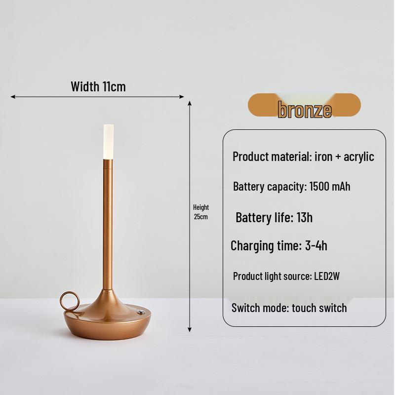 Nordic Aladdin's Lamp Touch Table Light – USB Rechargeable for Bar, Pub, Outdoor, or Camping Atmosphere