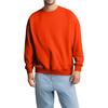 Unisex Solid Color Round Neck Pullover Ribbed Long-sleeved Sweatshirt
