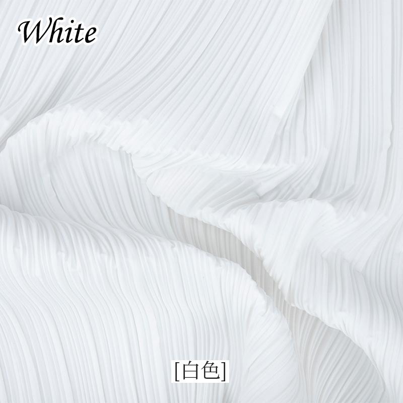 diy sewing wrinkled textile plain black white blue red pleated designer fabric by the meter for dress clothing background cloth