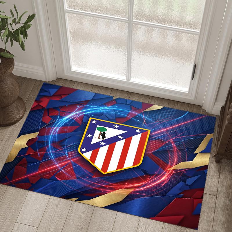 Design Atletico Madryt Kryształowy Aksamitny Dywan Przytulny Nie?Antypoślizgowy Dywan Wzorzysty Do Sypialni Salonu Przedpokoju