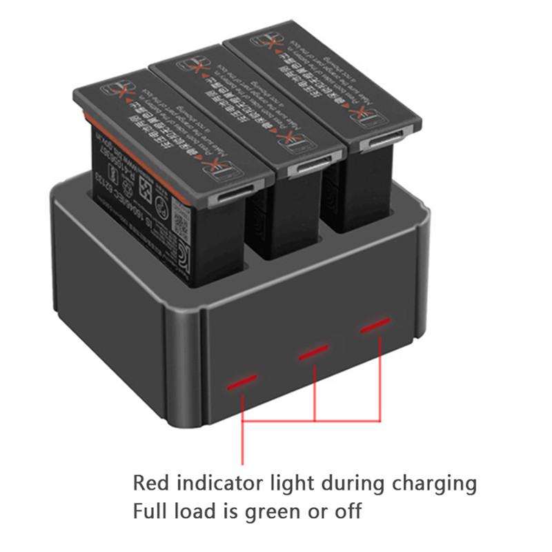 3 In 1 Multi Smart Battery Charger Hub Batteries Charging  For DJI OSMO Action