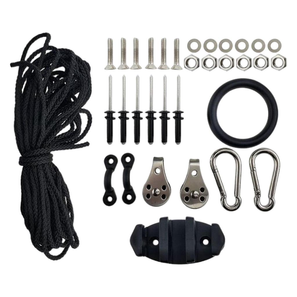 Kajak Anker-Trolley-Kit Deck-Rigging-Set 9M Seil Kanu Zubehör