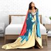 Retro Pop Art Portrait Blanket for All Seasons Blanket Lunch Break Throw Gift