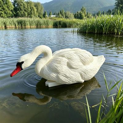 Figura de Cisne Flotante Realista para Estanque de Jardín, Decoración de Simulación para Decoración de Patio