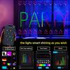 Smart LED Curtain Light APP Control RGB Dimmable DIY Pattern Music Ambient Lighting For Home Holiday Party Christmas Decoration