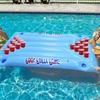 Inflatable Pong Floaty Inflatable Pool Game Table Float Fun Pool Party Game Table Pool Games for Adults and Family