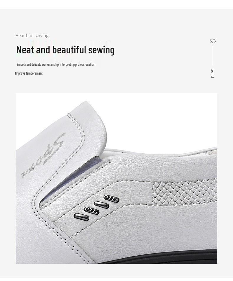 Handmade Men's Slip-On Leather Moccasins: Soft Sole Formal British Style for Commuting