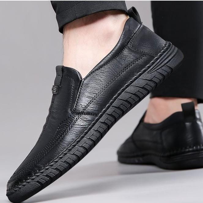 Men's Casual Leather Shoes Doudou Shoes Spring Versatile Comfortable Shoes Soft-soled Lazy Shoes Men's Shoes