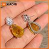 Huitan Sparkling Women Drop Earrings Inlaid Shining White/Yellow CZ Fashion Party Wedding Versatile Accessories Jewelry Gift