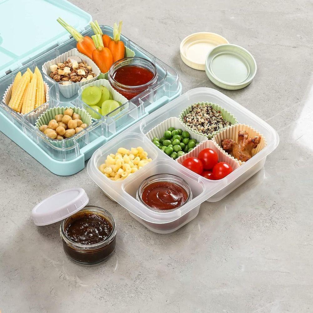 6pcs Glass Dipping Sauce Cup 70ml Salad Dressing Container Multipurpose Sauce Box  Condiment