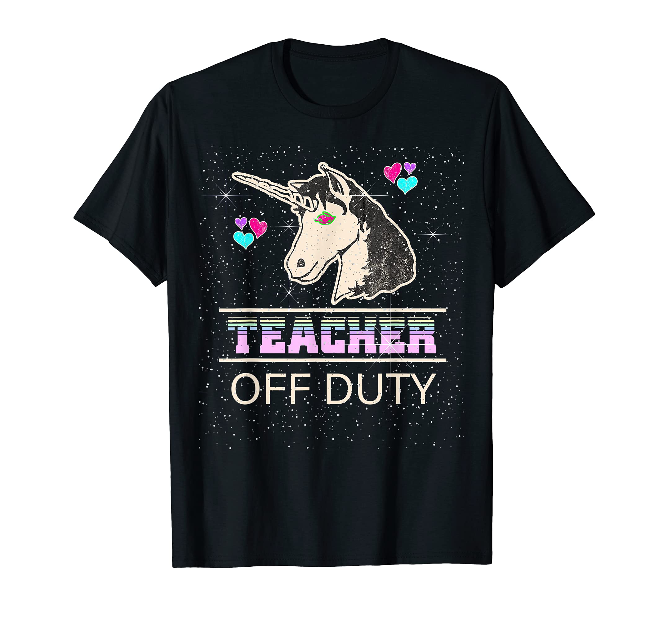 

School Teacher Summer Unicorn Last Day of School T-Shirt чёрный