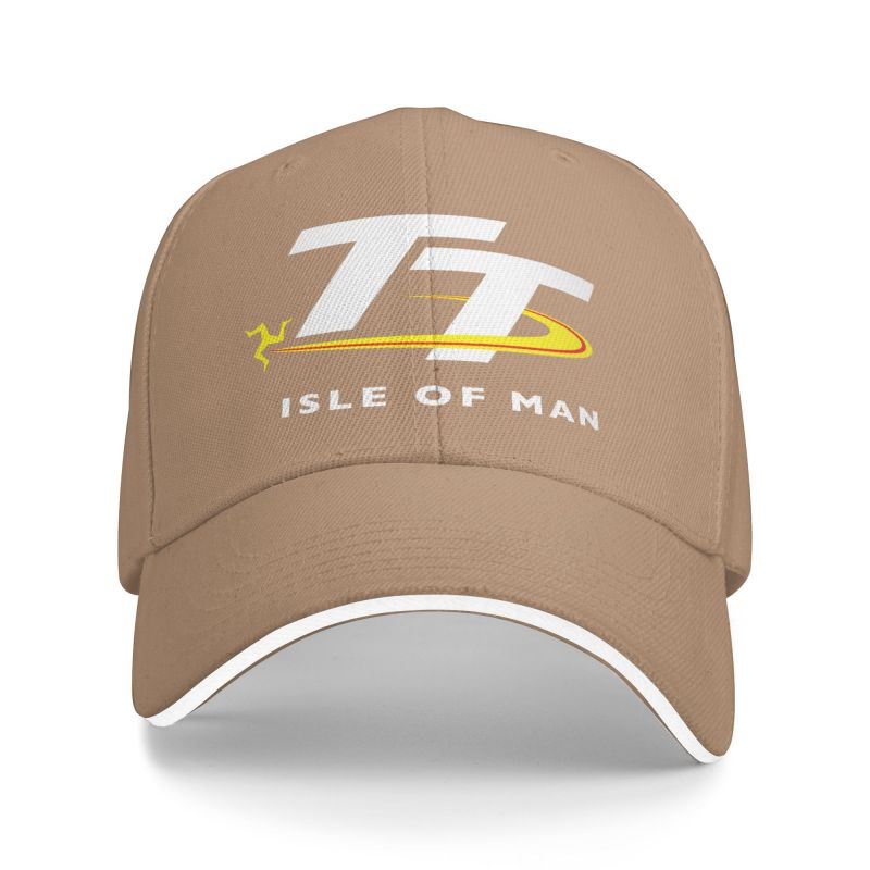 Isle of Man TT Races Motorcycle Print Baseball Cap Vintage Sandwich Bucket Caps Unisex Adjustable Snapback Cap Dad Hat Golf Hats