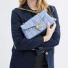 Coach Tabby 26 Quilted Chain Strap Napa Leather Shoulder Bag Medium Women shoulder bag Bellflower-Blue CP150-B4PUB