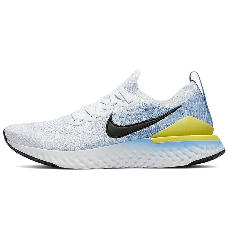 

Nike Epic React Flyknit 2 Белые Голубые женские кроссовки Черные BQ8927-106