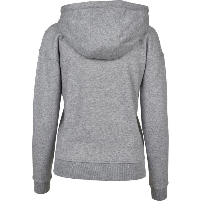 Sweatshirt à capuche zippé - Urban Classic - Gris - Femme - Manches longues - Confortable