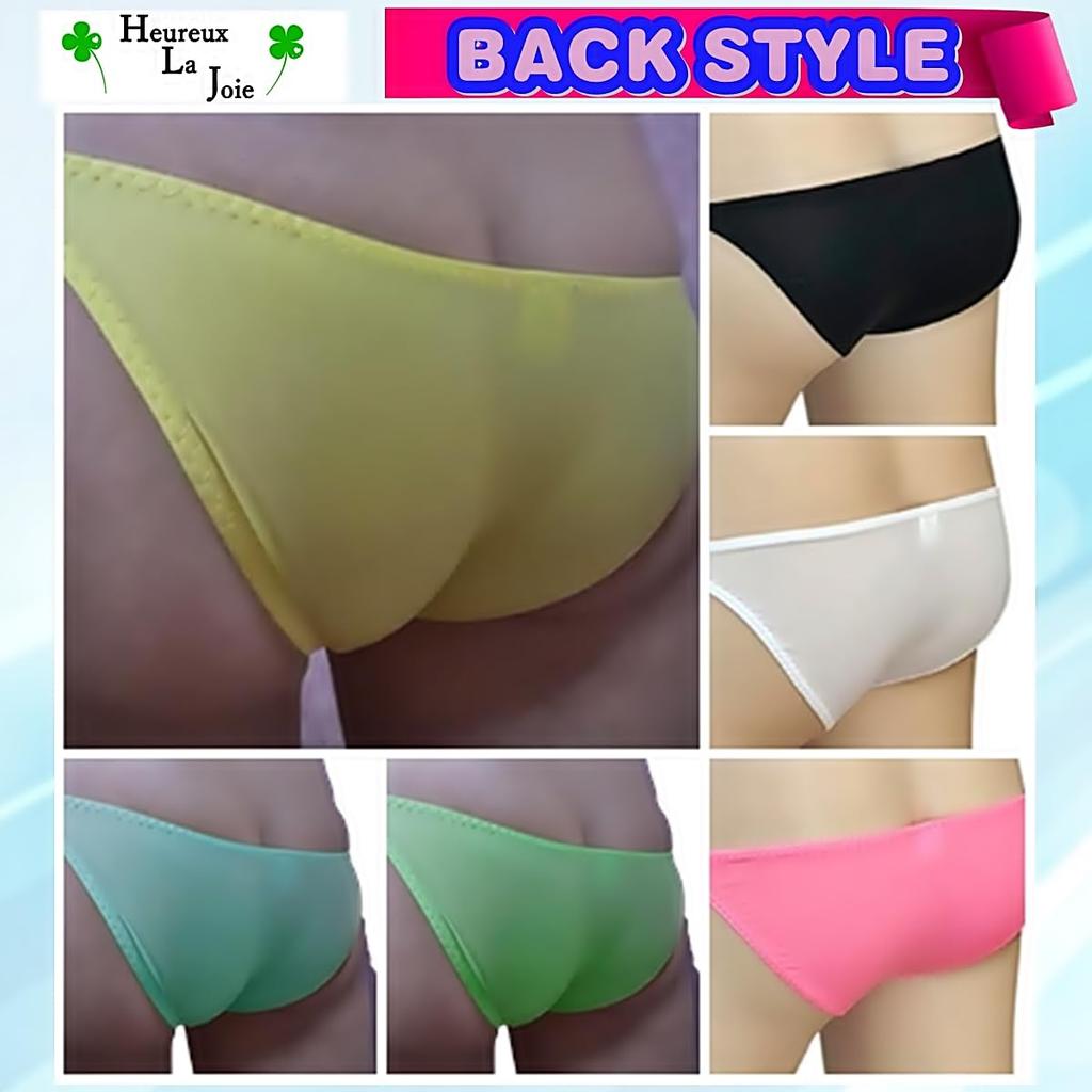 Heureux La Joie Upright, Upright, Storage, Elevating Sexy Lingerie, Bikini, T-Front, Half-Back Briefs (XL, GREEN)