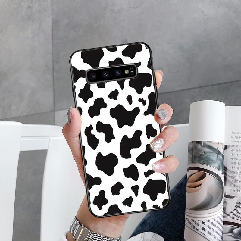 Cow zebra Leopard Polk Dot Black White Phone Case for Samsung Galaxy S22 S20 Ultra S20 S22 Plus S21 S10 S9 S8 Plus S10E S20 FE