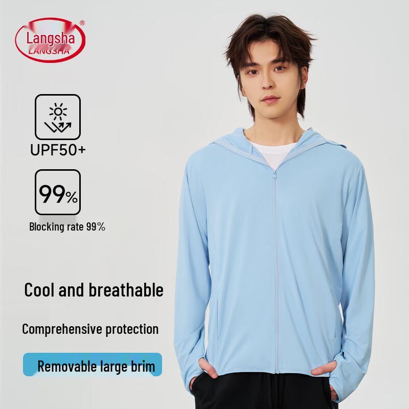 LangSha Men s Ice Silk Cooling Sun Protection Jacket 4XL
