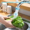 3-piece Splash Proof Water Nozzle Rotatable Retractable Faucet Extender Snap-on for Versatile Sink Washing Needs