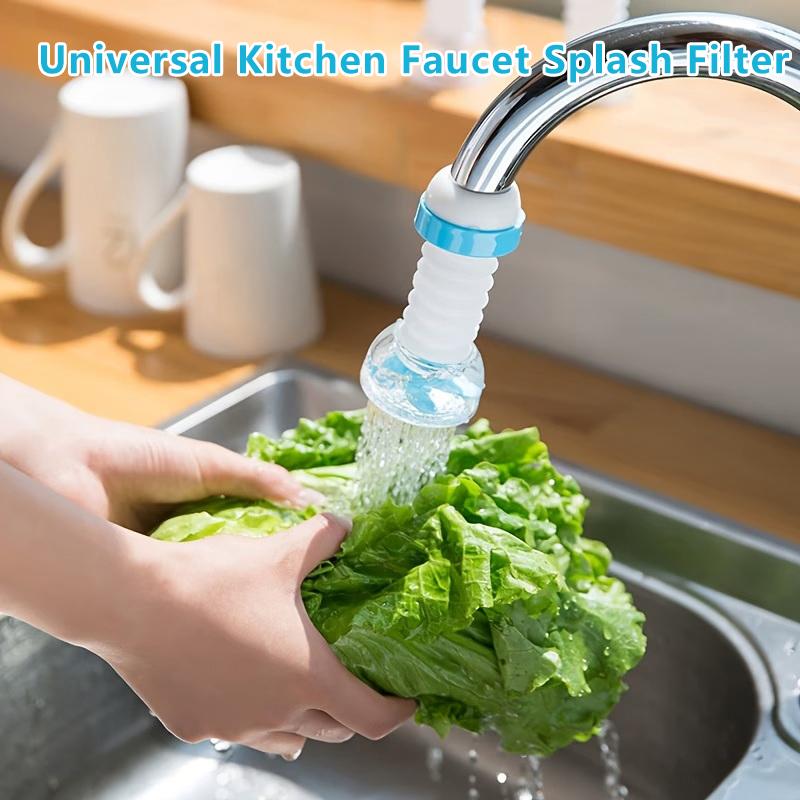 3-piece Splash Proof Water Nozzle Rotatable Retractable Faucet Extender Snap-on for Versatile Sink Washing Needs