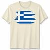 Gescheurde Griekse Vlag Unisex T-shirt Griekse Trots Verweerd Ontwerp Grafische Tee