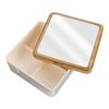 FRCOLOR Tabletop Vanity Mirror with Small Item Storage, Compact Travel Mirror, 5-inch, with Storage Case, Perfect Gift