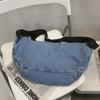 Student's Large Capacity Denim Chest Bag Women's Crossbody Bag Waist Bag