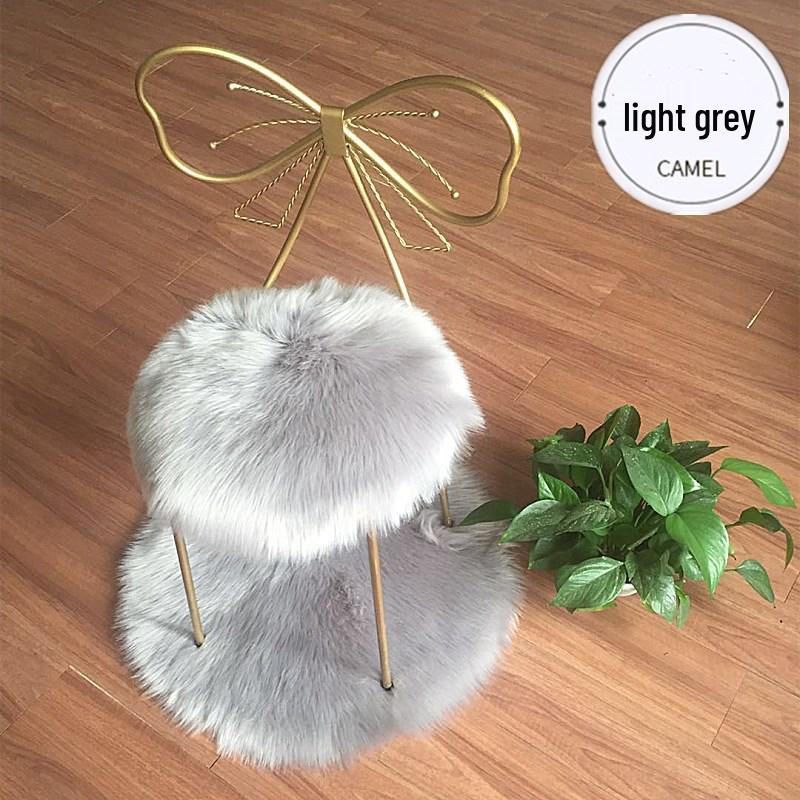 Plush Faux Sheepskin Butterfly Chair & Bar Stool Cushion with Long Hair