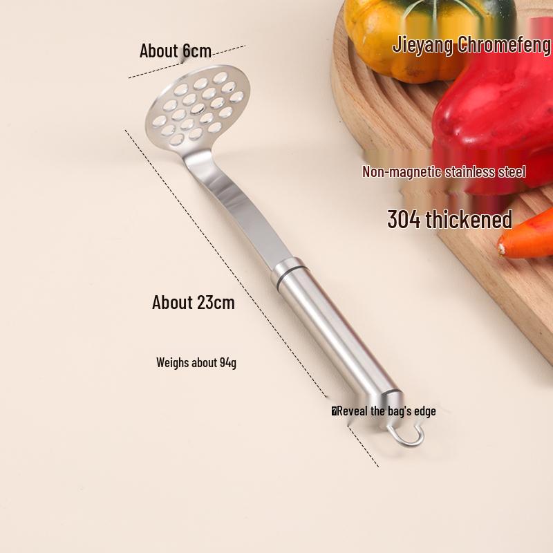 

304 Stainless Steel Potato Masher for Home and Hotel Use - Ideal for Baby Food and Purple Sweet Potatoes.