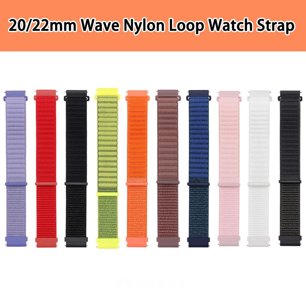 22mm 20mm Nylon Loop Strap For Amazfit Active 2 Bip 6 5 UNITY Breathable Bands GTS 3 4/GTR mini 4 3 2e/BALANCE 2 Zepp Z Bracelet