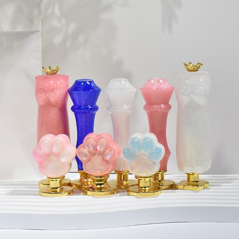 Stamp Handle Resin Mold Sealing Handle Mold Wedding Invitations Wax Seal Stamp Handle Mold for DIY Crafts Crystal