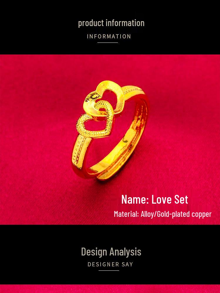 Vietnam Gold Ladies Jewelry Set: Bracelet, Necklace, and Ring.