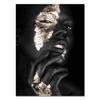 Gold and Black Woman Canvas Painting African Women Posters and Prints Cuadro Modern Wall Art Pictures for Living Room Decoration