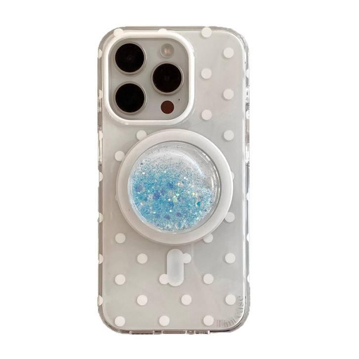 Dopamine Polka Dot Magnetic Stand Case for iPhone 17/16 Pro Max/15/14 - Premium Feel