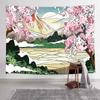 Simsant Trippy Psychedelic Owl Tapestry Enchanted Forest Castle Art Wall Hanging Tapestry for Living Room Home Decor
