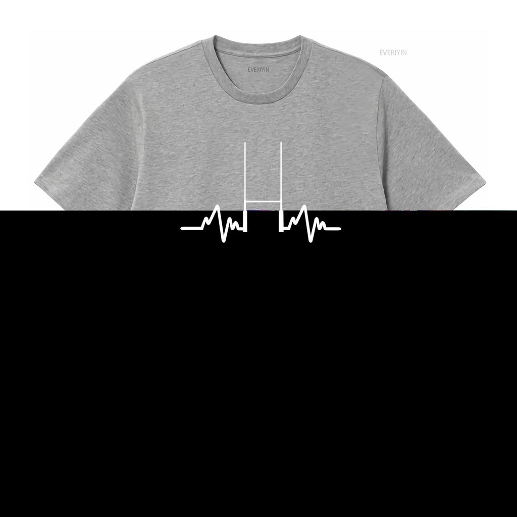 Rugby Heartbeat Pulse Rugger Lover Player Funny T Shirt for Sports Enthusiasts vintage Washed Stylish graphic Slightly