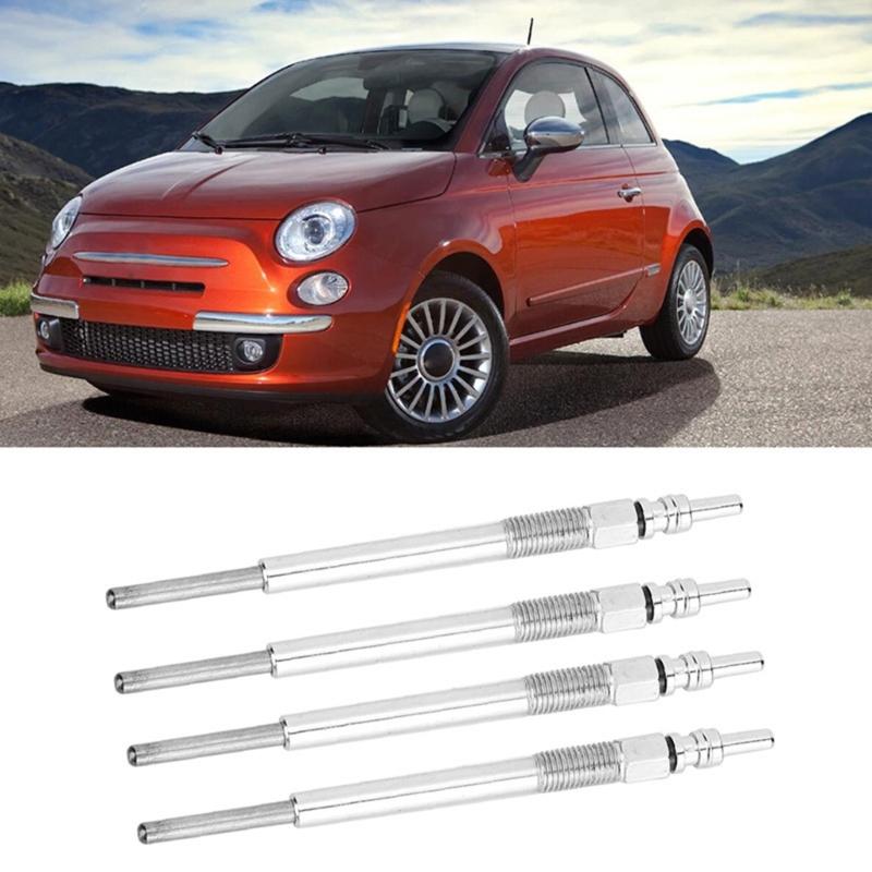 Upgrades Iron Glow Plugs Set easy installs Glow Plugs Vehicle Preheat Accessory for Fuels Efficiency Engine Wear Reduction