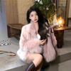 Fur jacket women's stand-up collar short imitation fox fur top 2 new plush women's clothing light