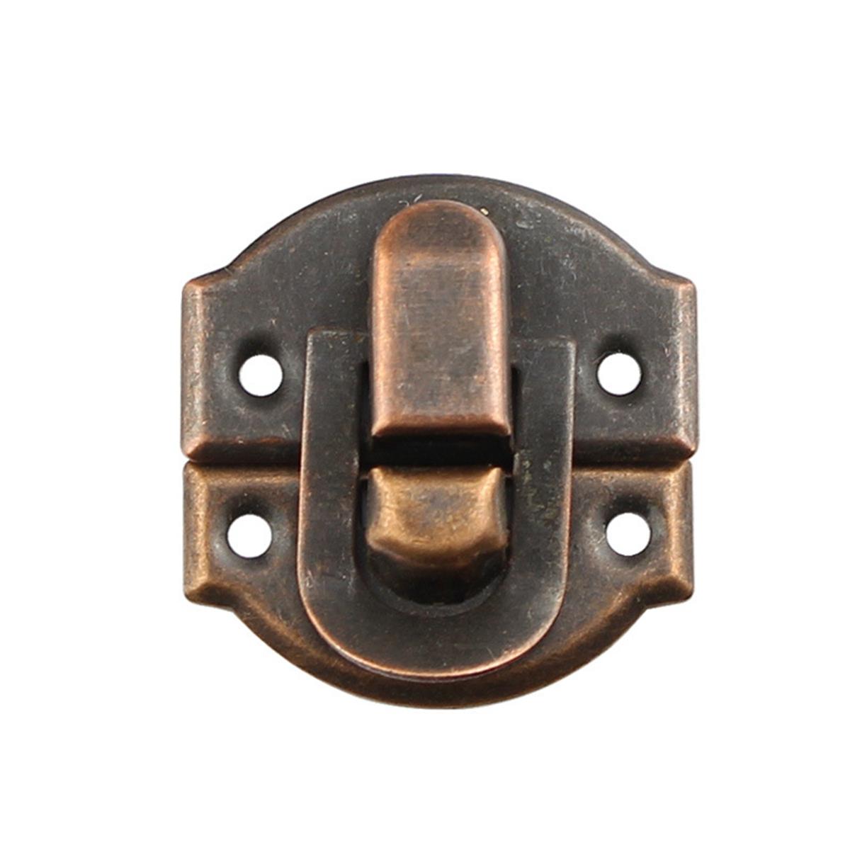 

Jewelry Wooden Box Antique Metal Trinket Vintage Hasp Clasps Lock Padlock медный