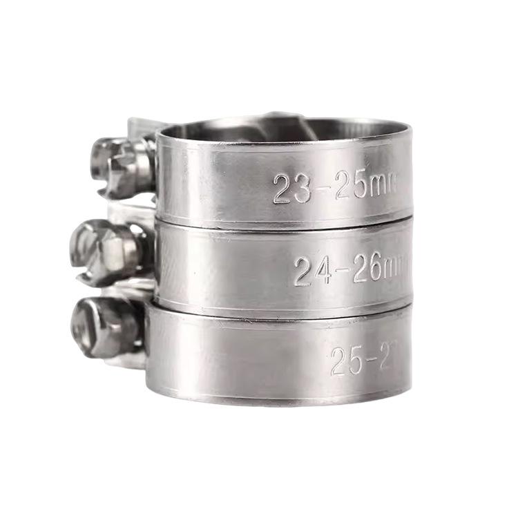 304 Stainless Steel Mini Hose Clamp for Water Pipes, Screw-Tightened Band Clip