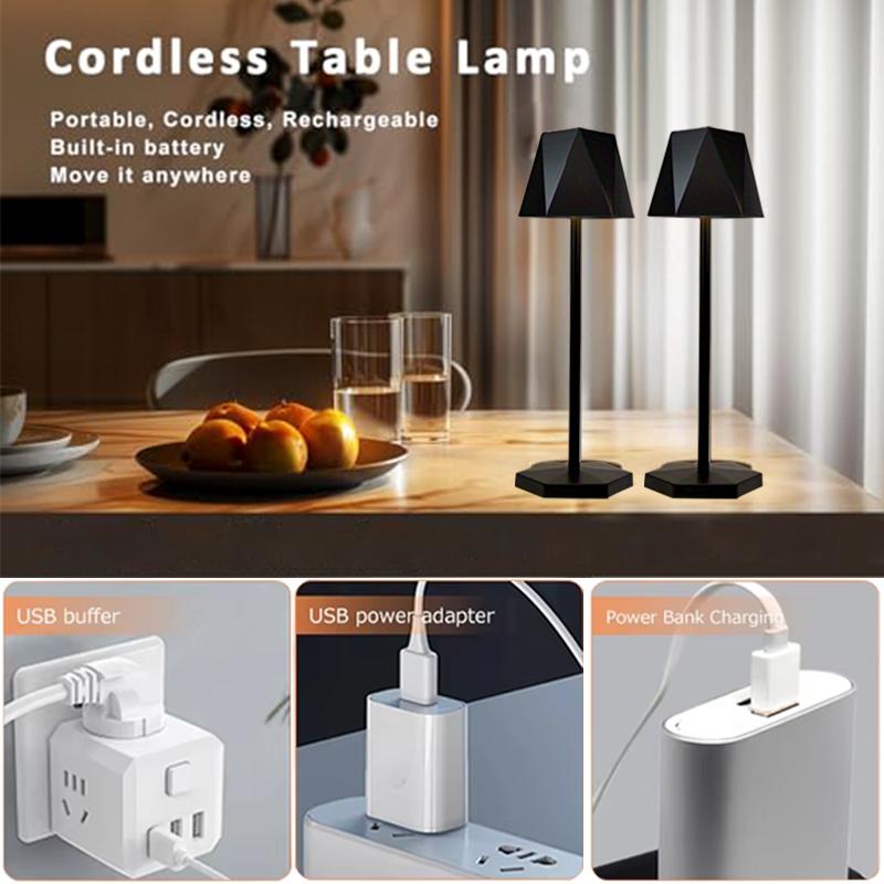 Nordic LED Table Lamp 3 Color Desktop Night Light Bedside Creative Ambient Light Bedroom Decoration Bar Coffee Shop Simple Decor