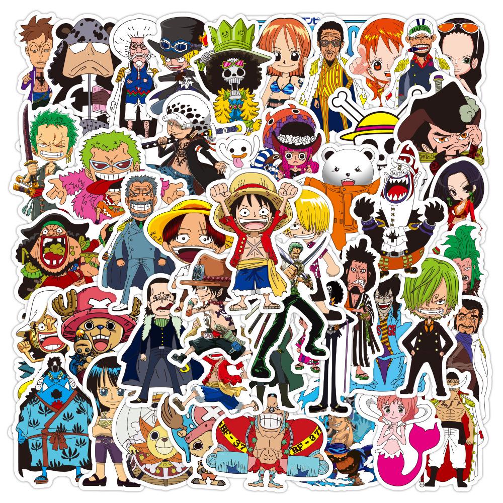 100-Piece Waterproof One Piece Luffy Gear 5 Stickers for Suitcases, Notebooks, and Scooters